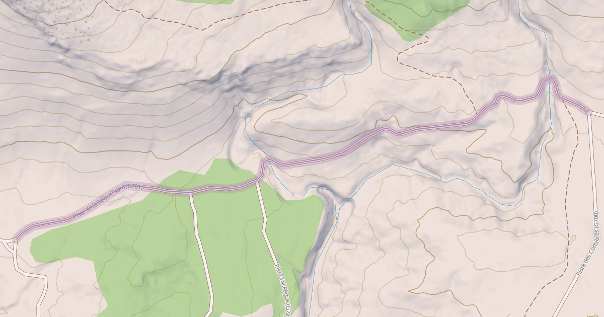 Map preview of Piste de la Règue Nord (G701)
