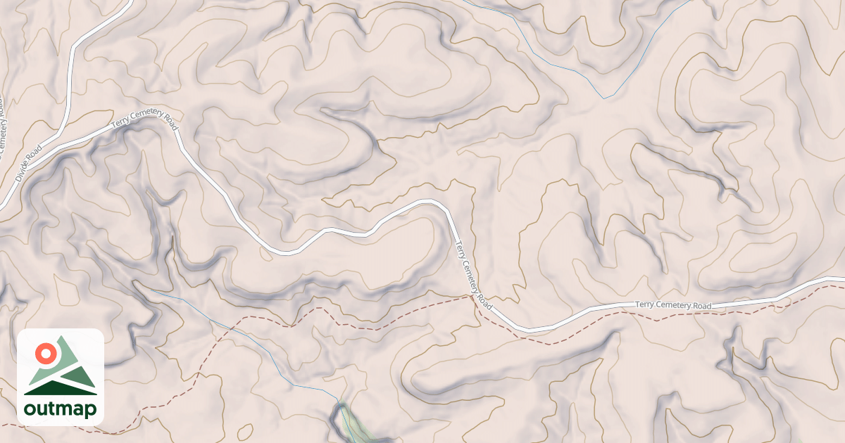 Map of Terry Cemetery Road And Trail (Segment A)