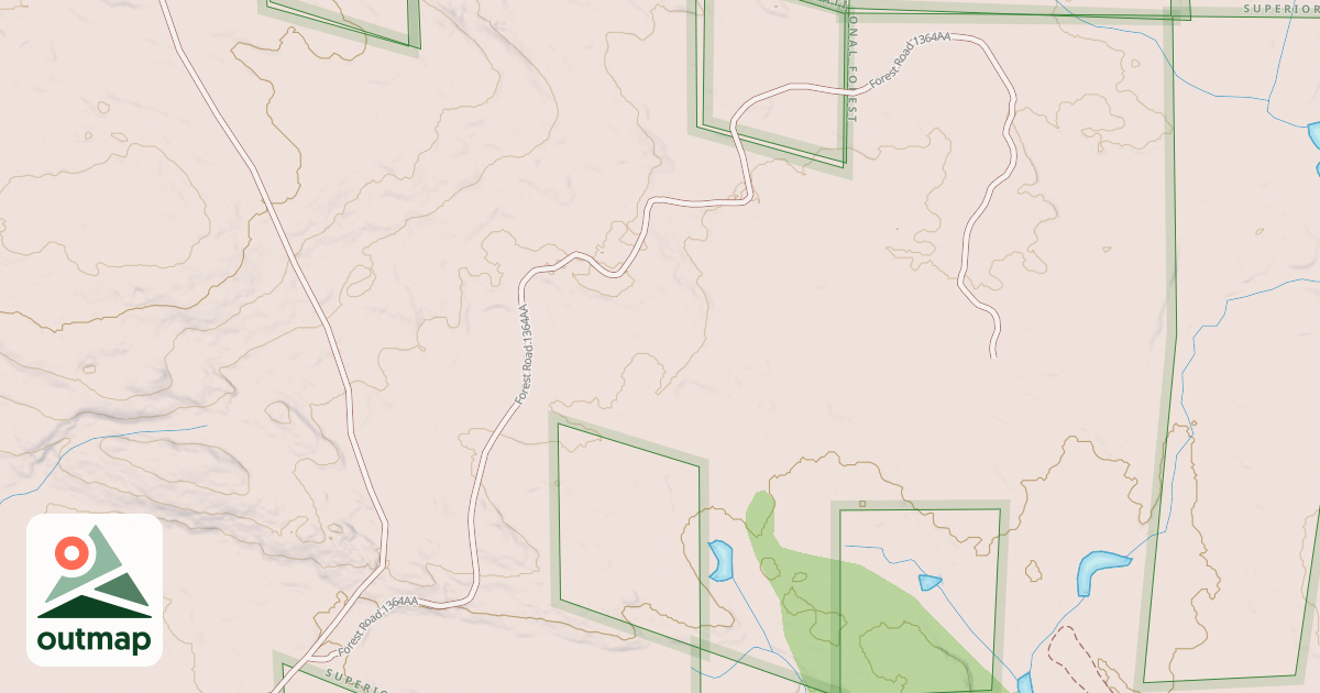 Map of ELBOW CREEK SPUR AA
