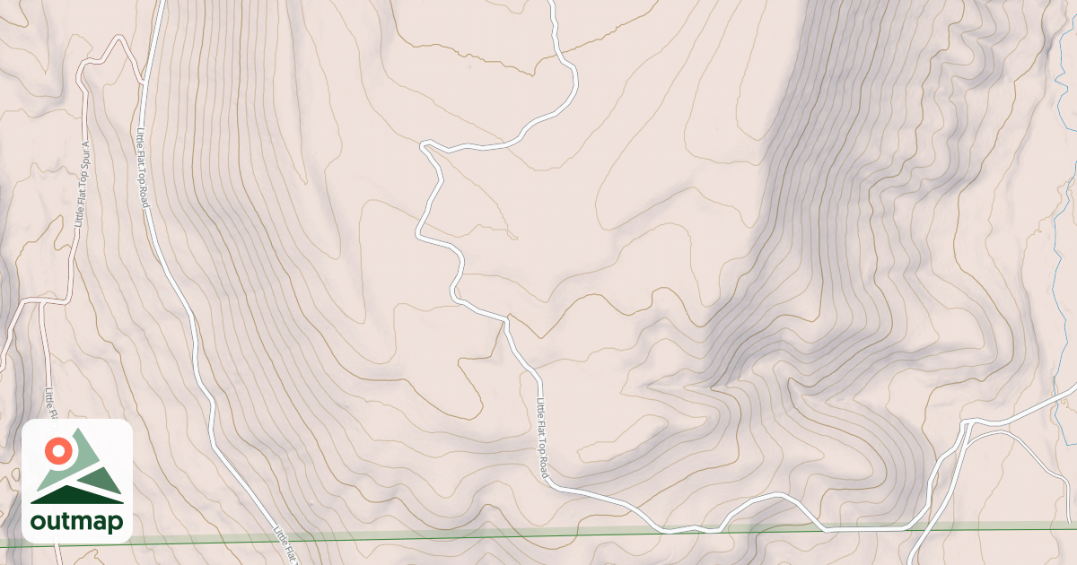 Map of LITTLE FLAT TOP