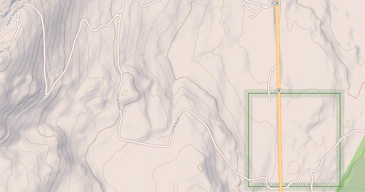 Map preview of CORRAL ROAD