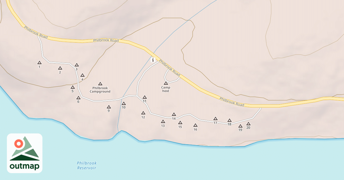 Map of N PHILBROOK CG