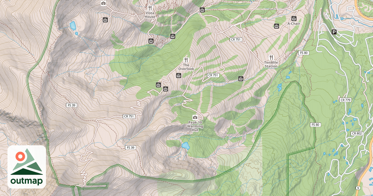 Map of BRECKENRIDGE SKI AREA