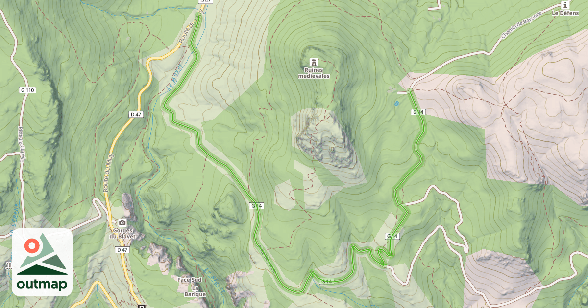 Map of Piste Bayonne
