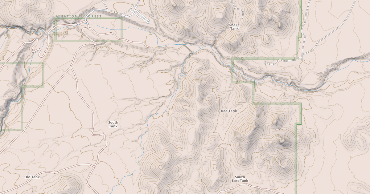 Map preview of USFS National Forest System Roads {67FB428A-5FEC-4140-ABAD-41A3B3F7767F}