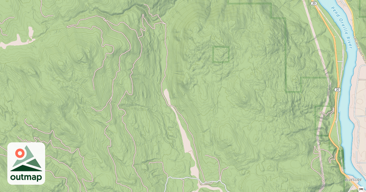 Map of UPPER RUBY CREEK