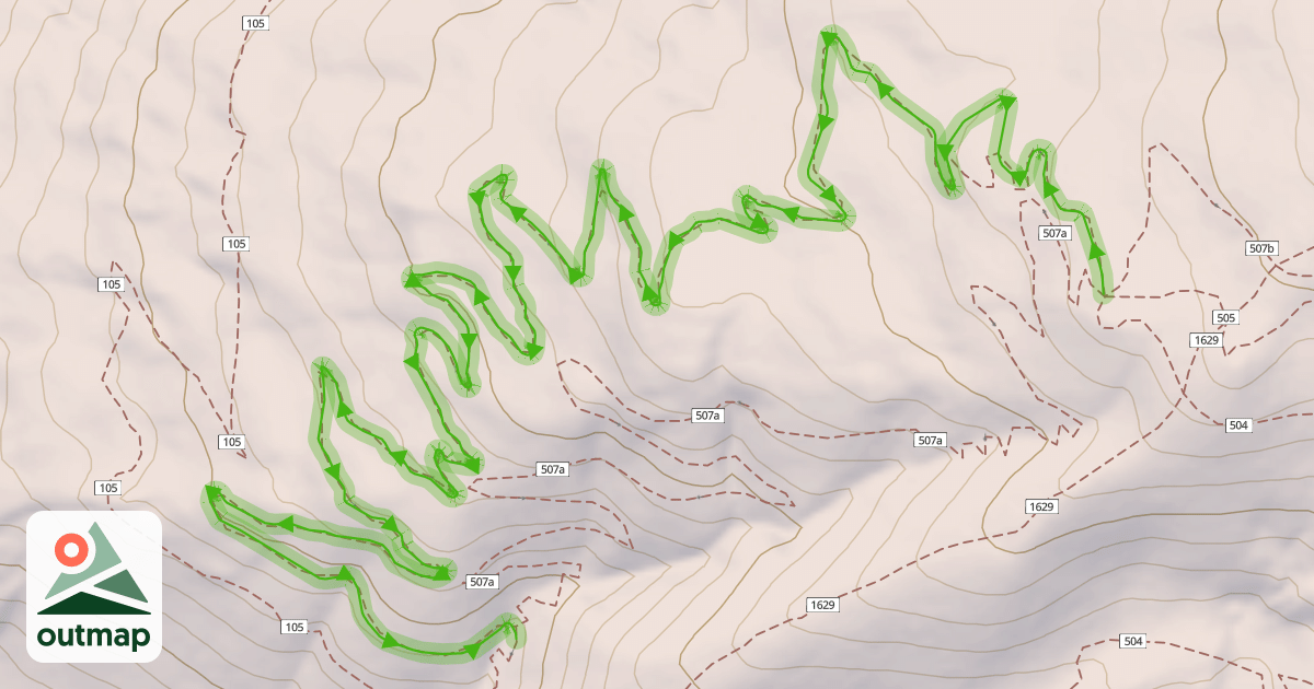Map of Shoot to Thrill Downhill Trail