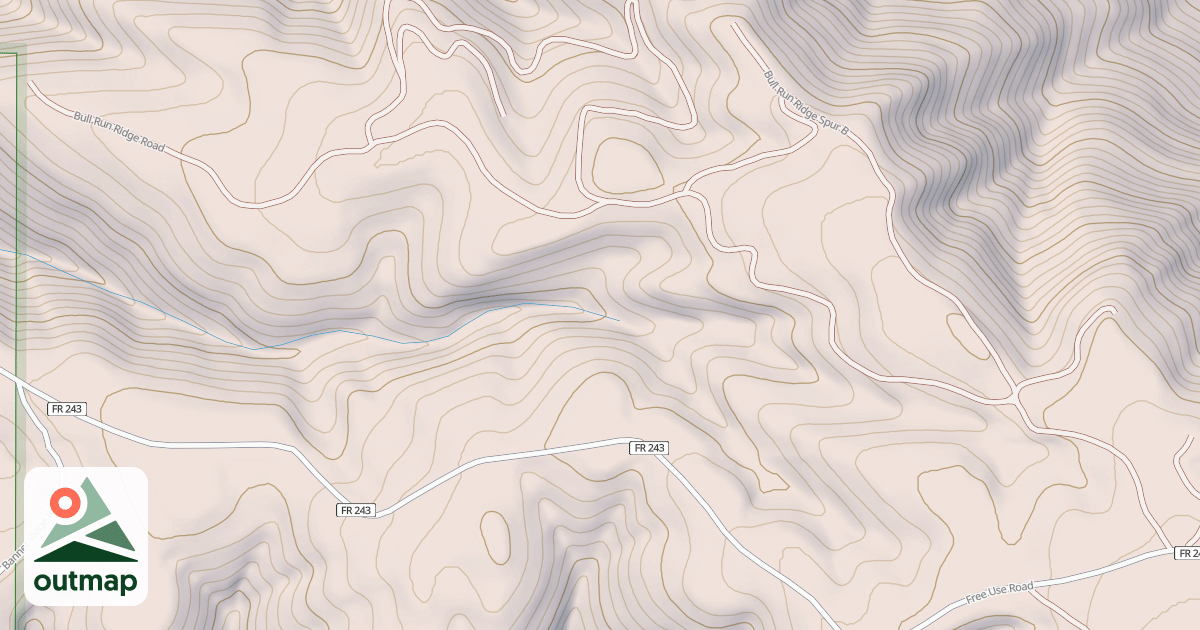 Map of BULL RUN RIDGE