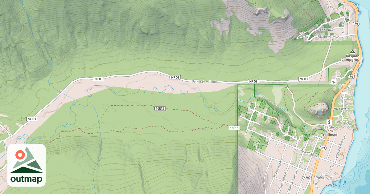 Map of BARKER PASS ROAD