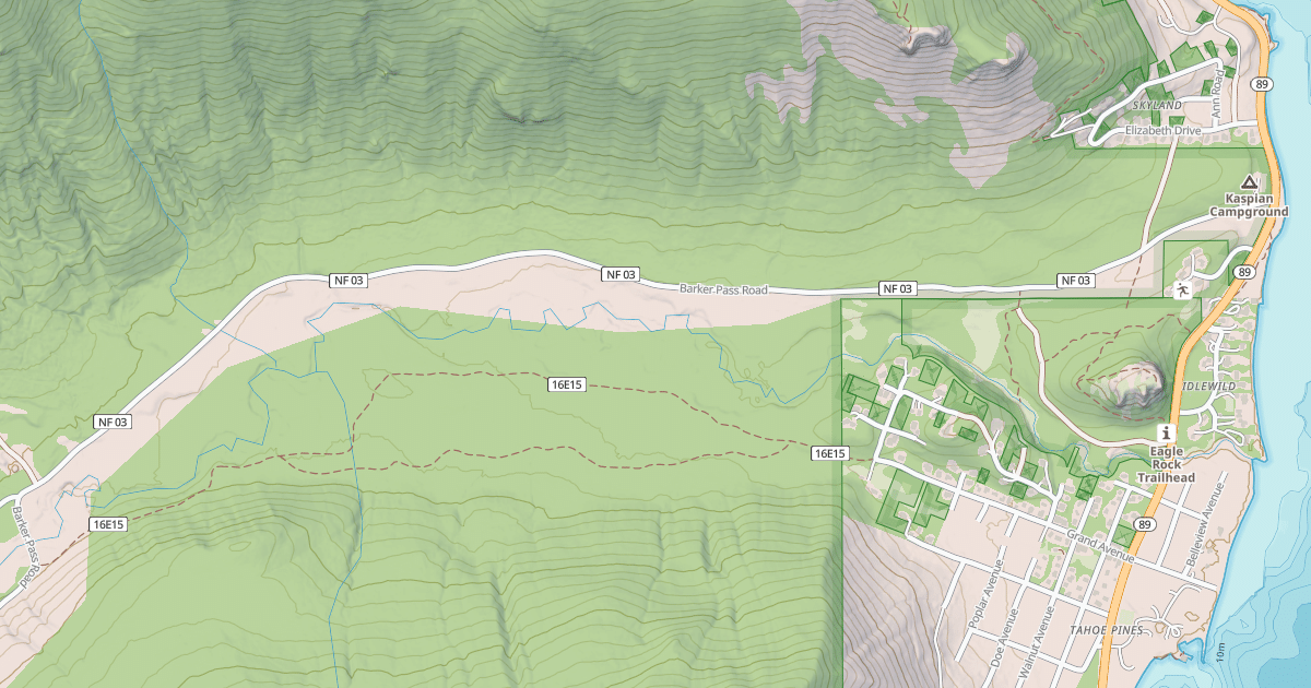 Map preview of BARKER PASS ROAD