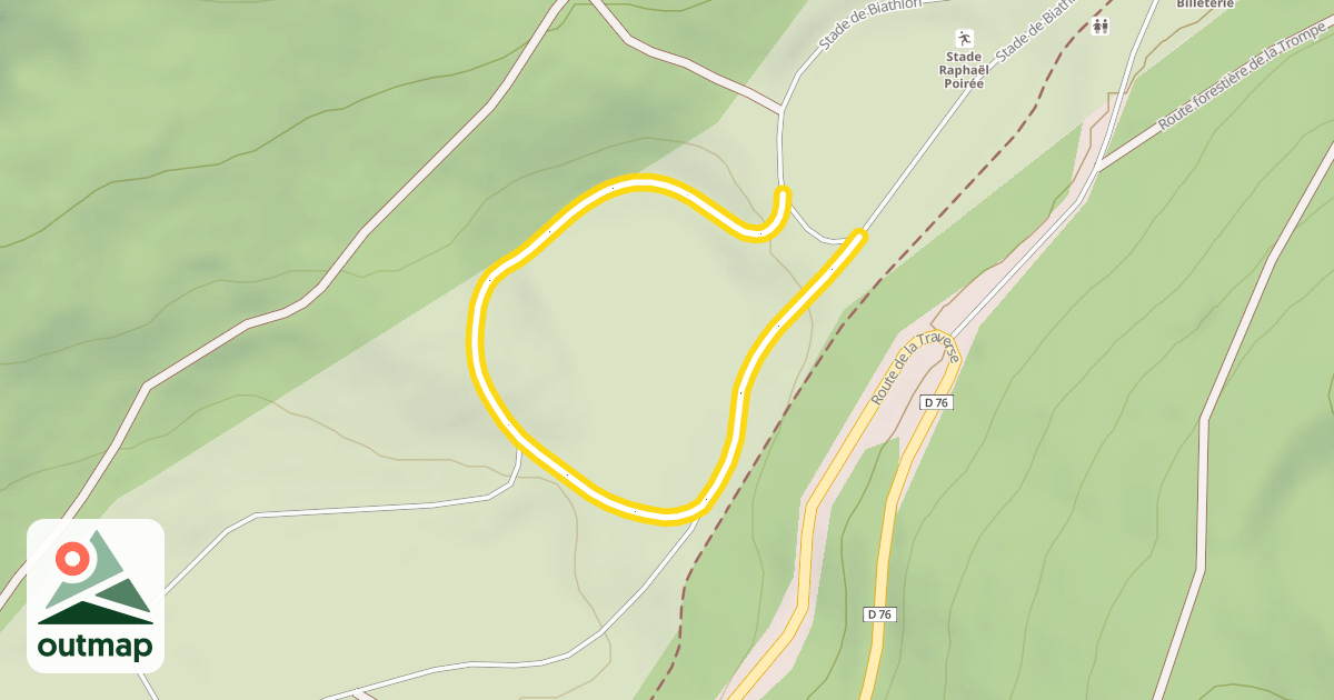 Map of Stade de Biathlon