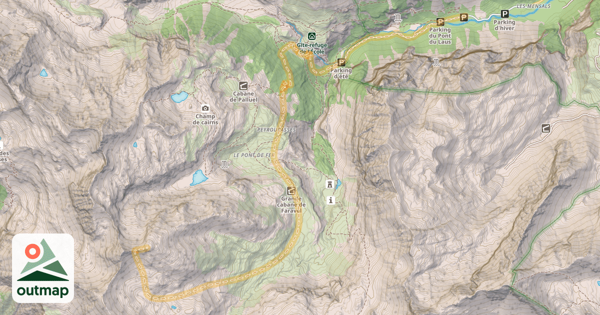 Map of Le Petit Pinier (Antécime) — Les Mensals