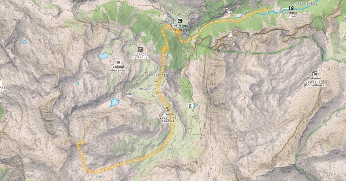 Map preview of Le Petit Pinier (Antécime) — Les Mensals
