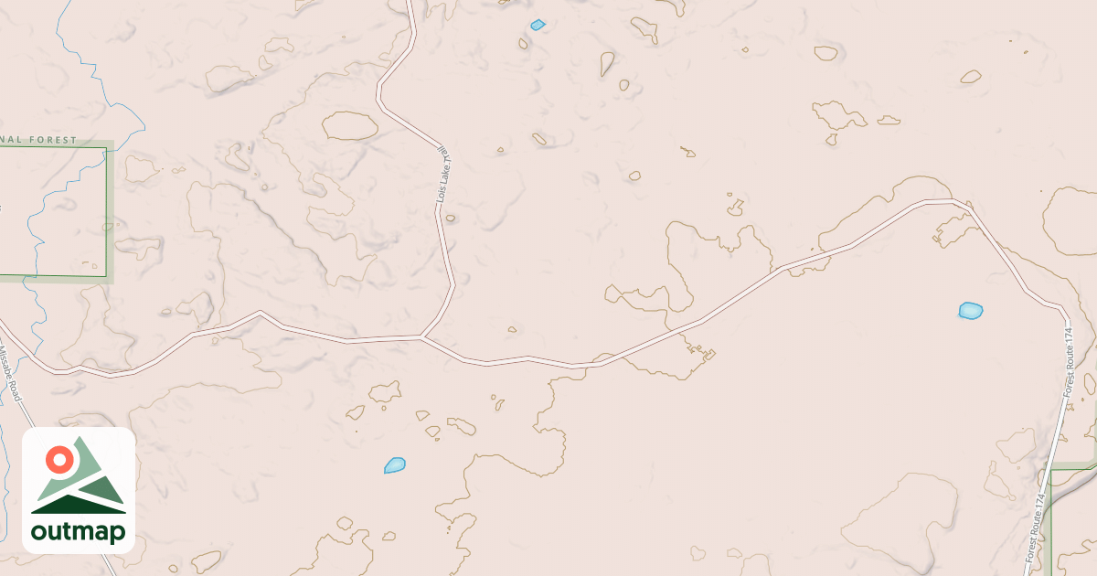 Map of LUNCH LAKE