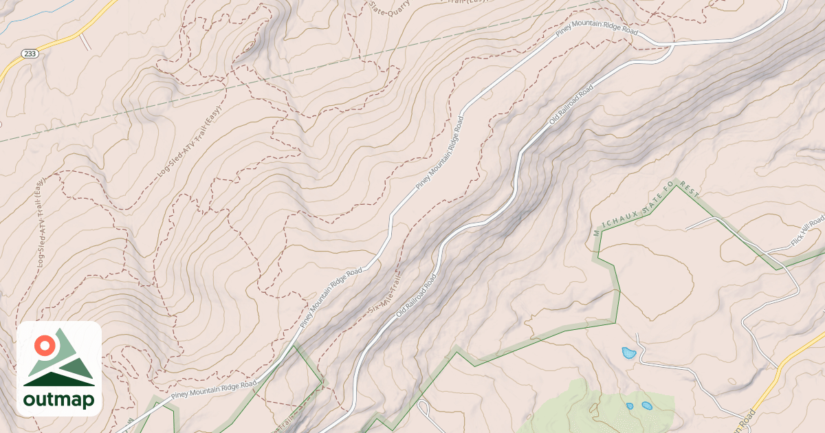 Map of Michaux State Forest - ATV Trail System
