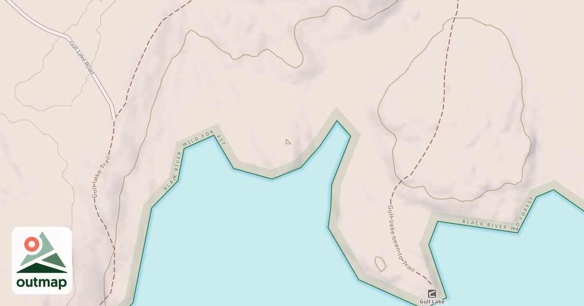 Map of Gull Lake Lean-To Trail