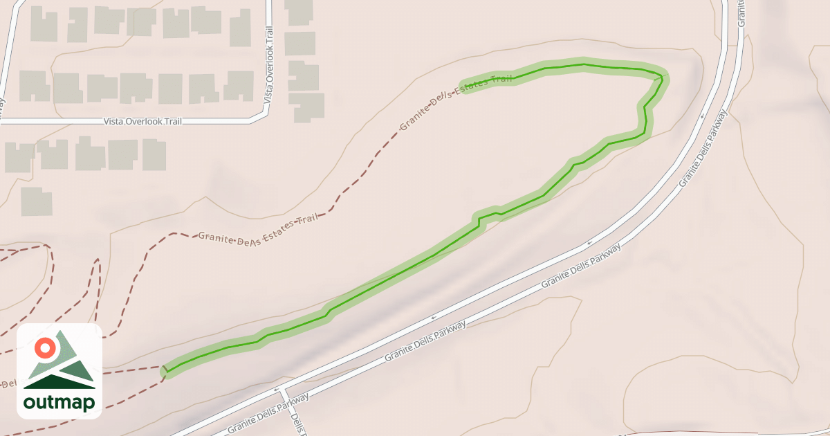 Map of Granite Dells Estates Trail