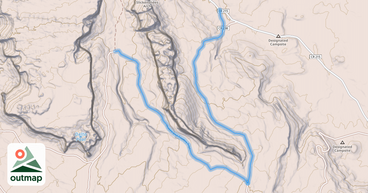 Map of Buttes and Towers Trail