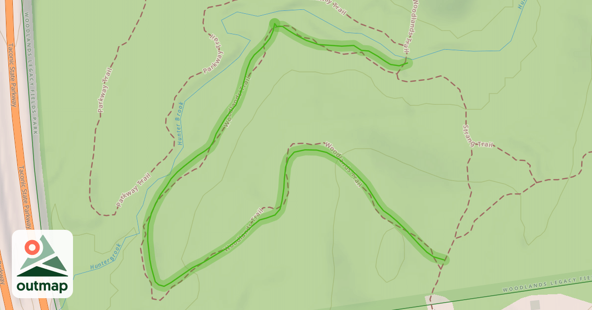 Map of Y Woodlands Trail