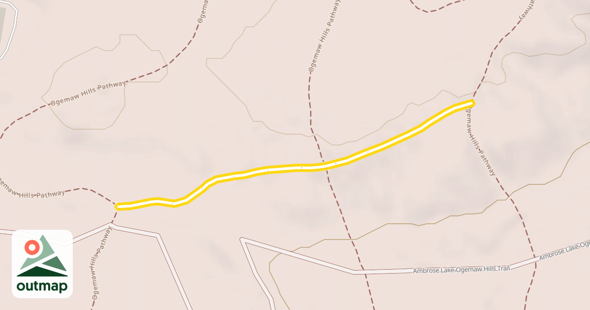 Map of Ogemaw Hills Pathway