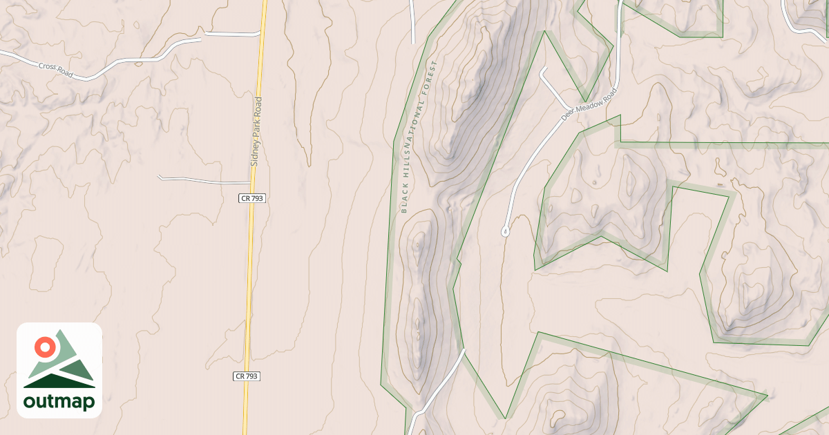 Map of HAZELRODT CUTOFF BR 1H
