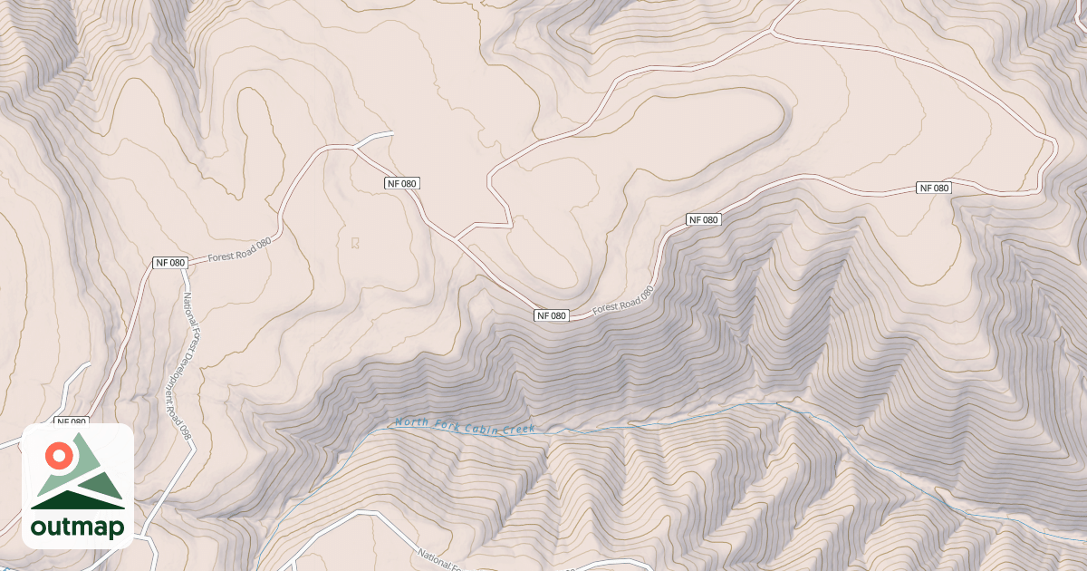 Map of N. CABIN RIDGE