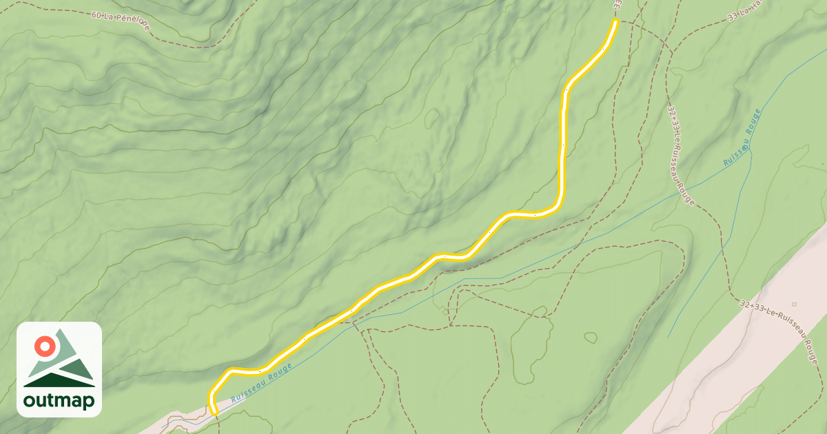 Map of 32 Le Ruisseau Rouge/33La Harvey