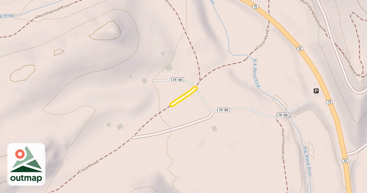 Map of Titus Creek Trail