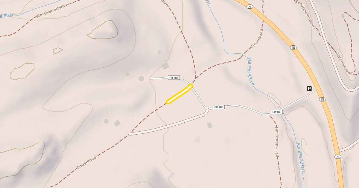 Map preview of Titus Creek Trail