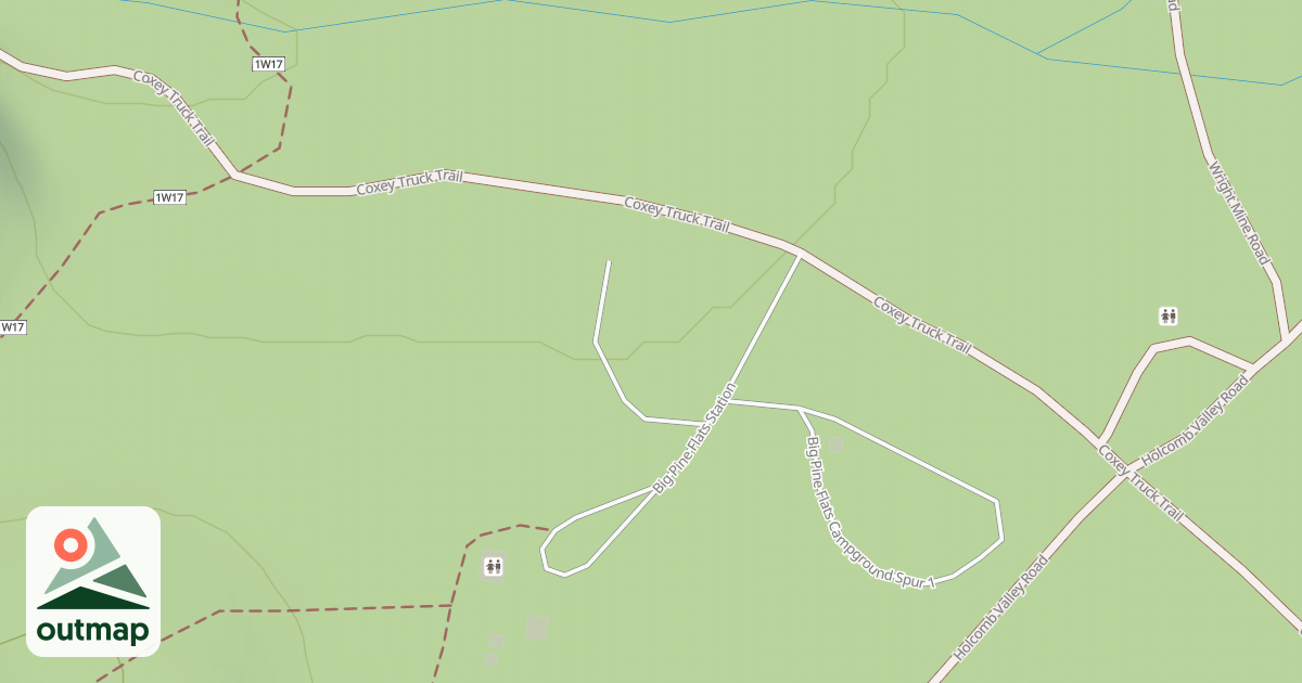 Map of BIG PINE FLATS CG SPUR 2