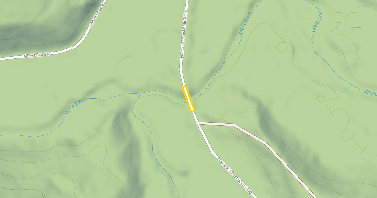Map preview of National Forest Road 4110