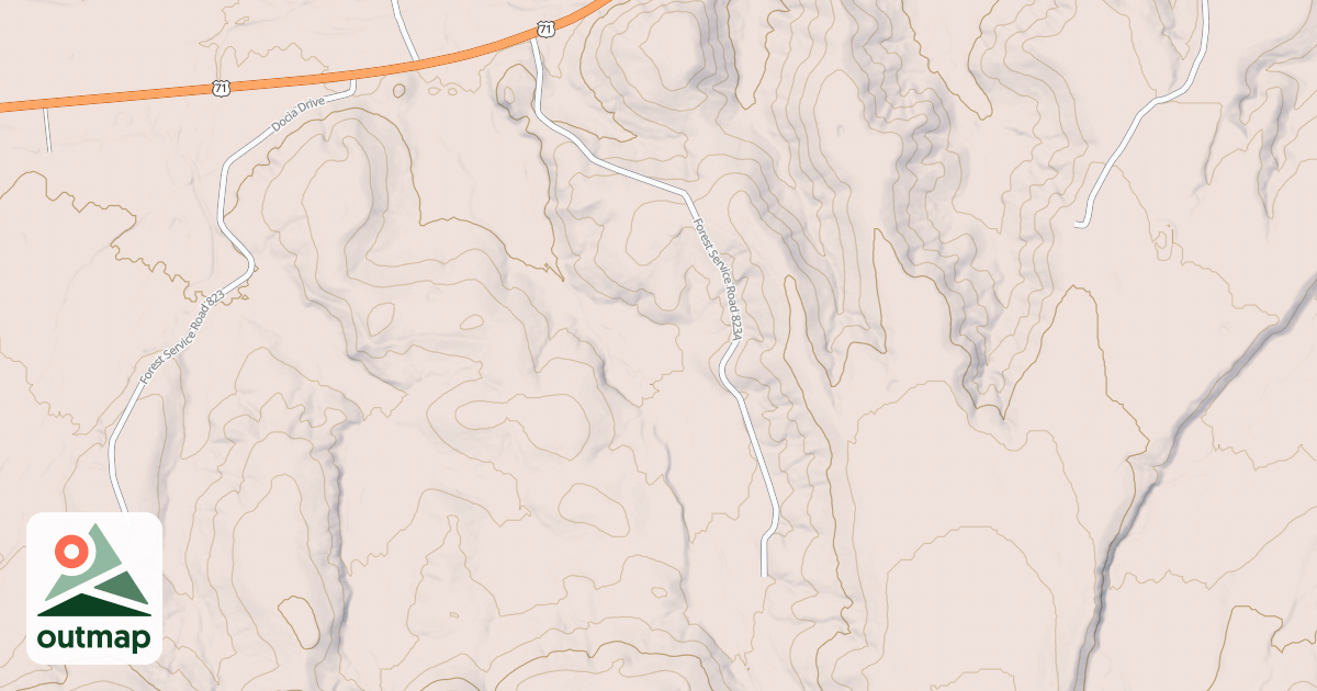 Map of FOURCHE MTN