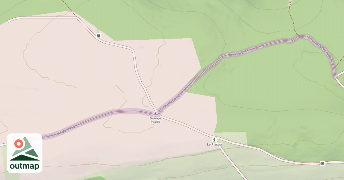 Map of Chemin du Mont Avalon