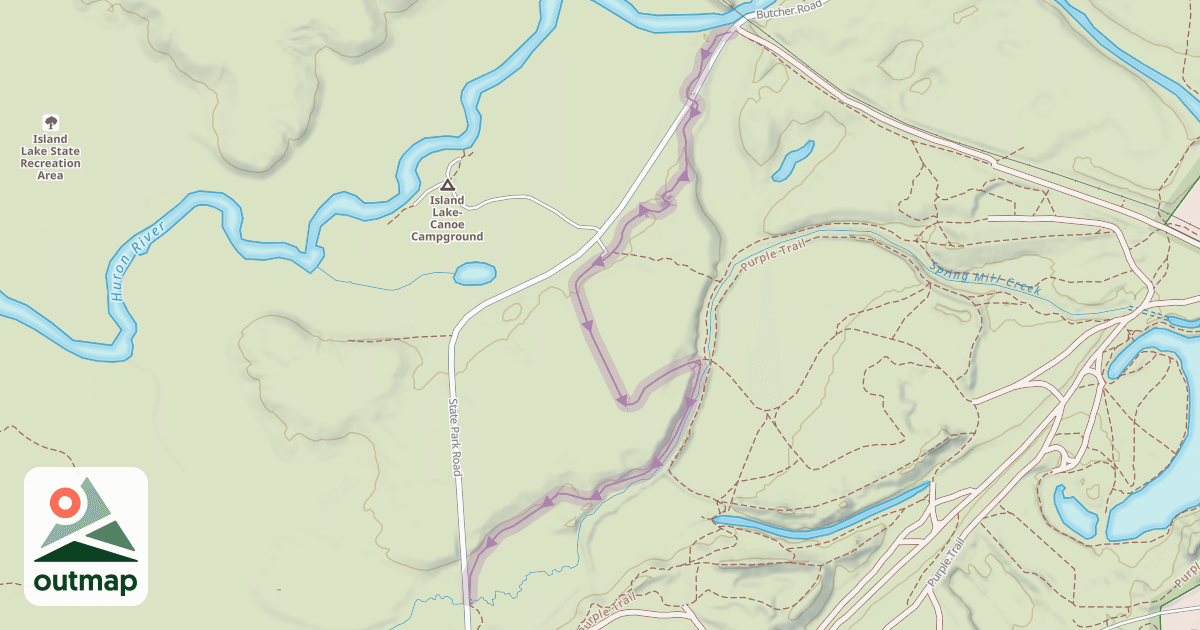 Map of Blue Trail