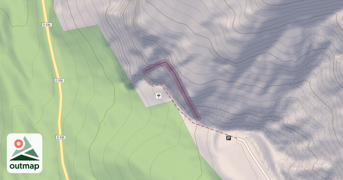Map of Climbing Crag
