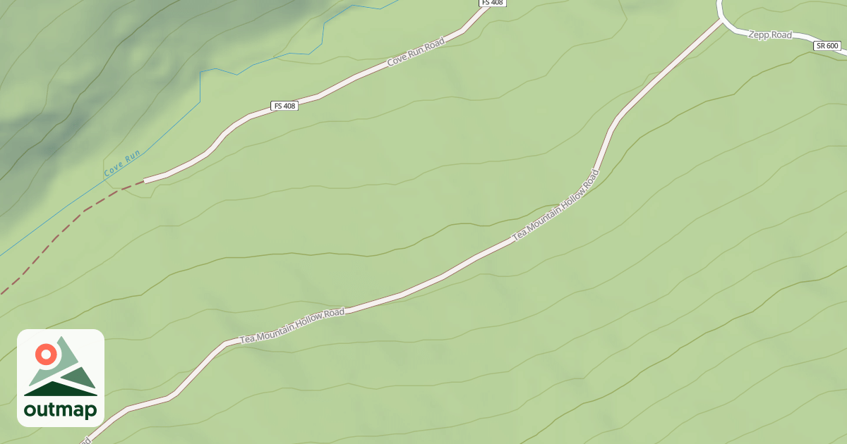 Map of TEA MOUNTAIN HOLLOW