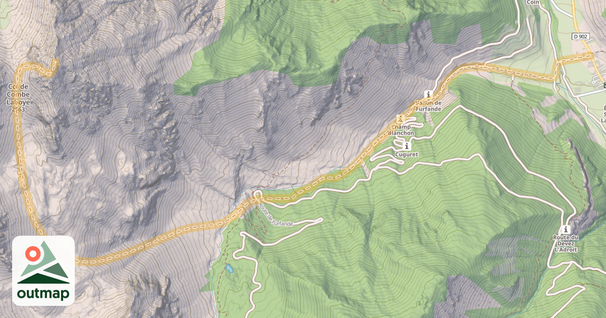 Map of Pic du Jaillon — Arvieux