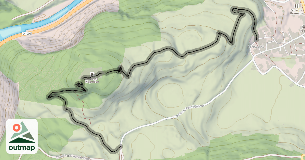 Map of Sentier de la Redoute Napoléon