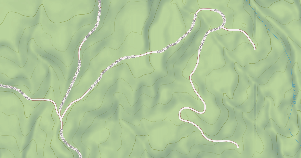 Map preview of USFS National Forest System Roads {2F2A0A92-4C33-4ADA-A809-6DEEEC4E3C99}