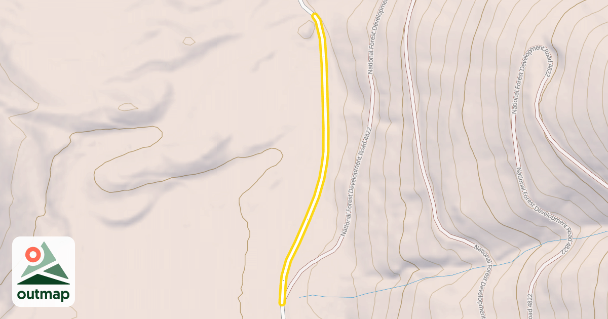 Map of National Forest Development Road 4826