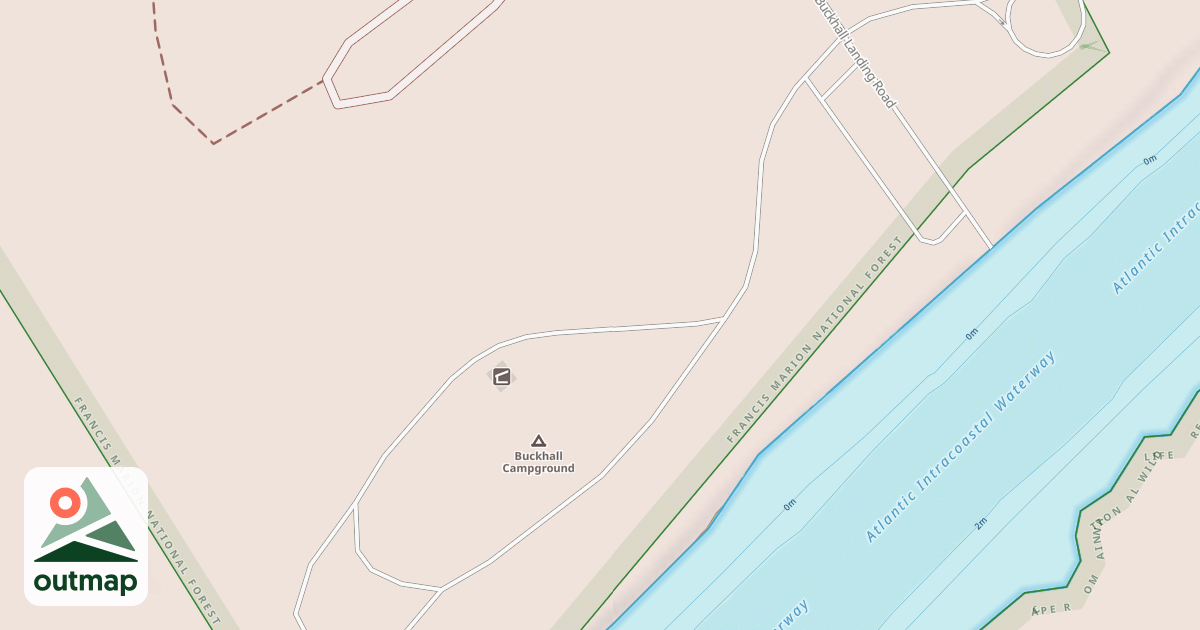 Map of BUCKHALL CAMPING LOOP