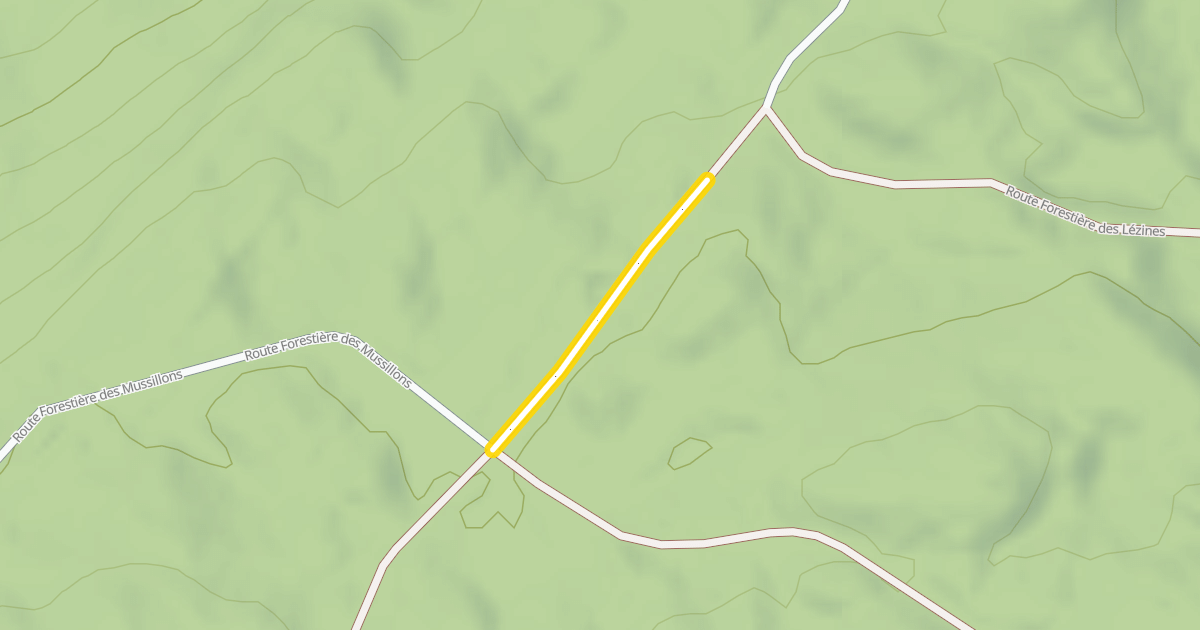 Map preview of Route Forestière du Grand Perret