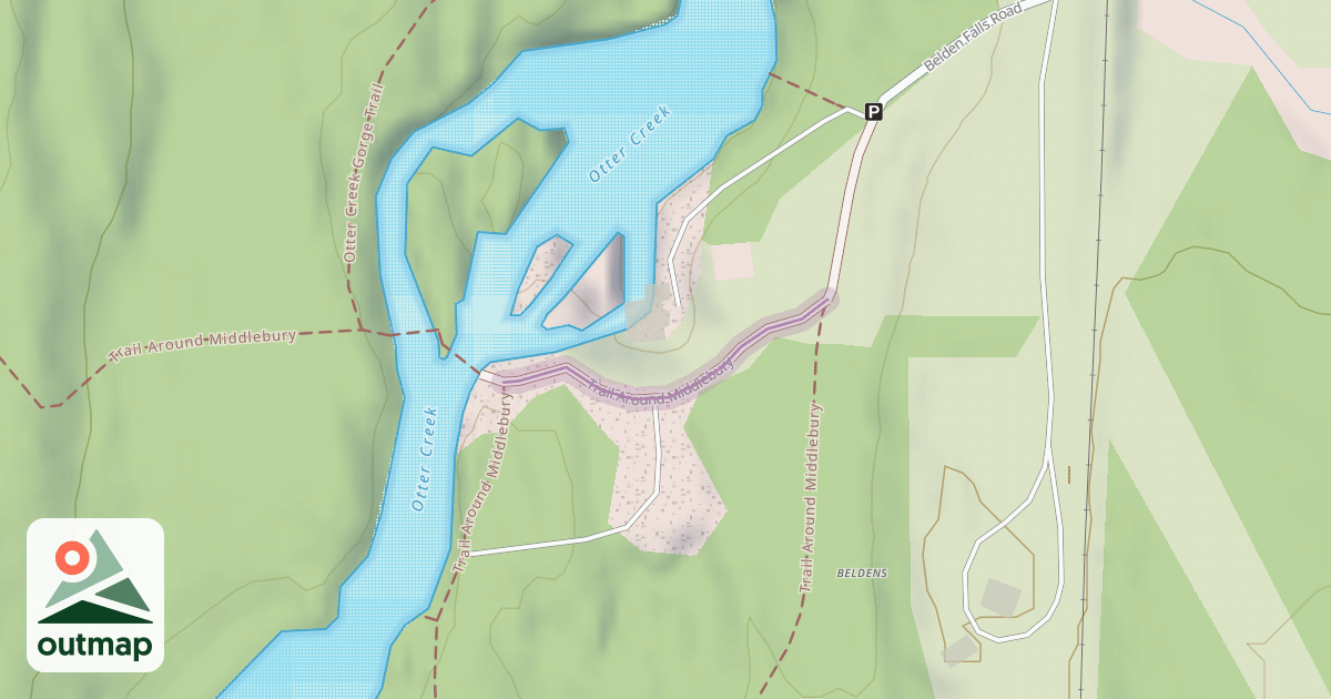 Map of Trail Around Middlebury