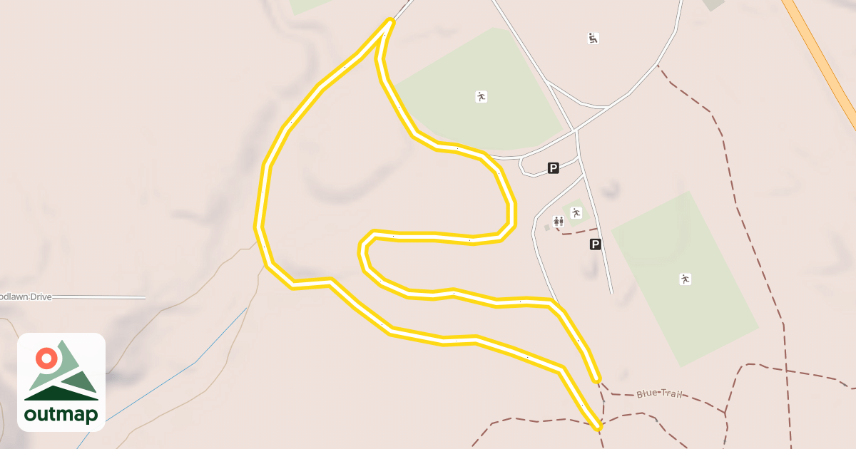 Map of Blue/Green/Orange Trail
