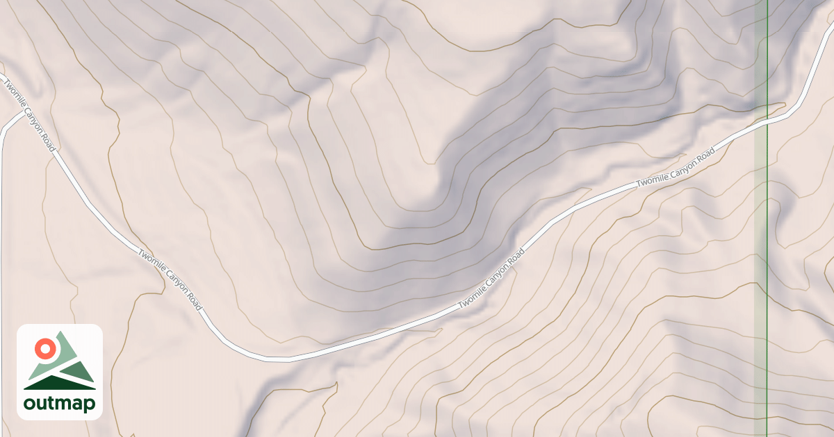 Map of TWO MILE CANYON (TRAIL HOLLOW)