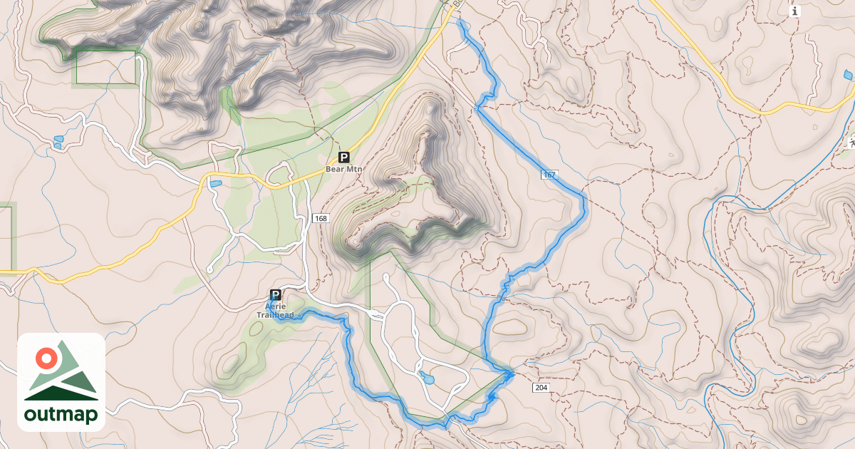 Map of Cockscomb Trail
