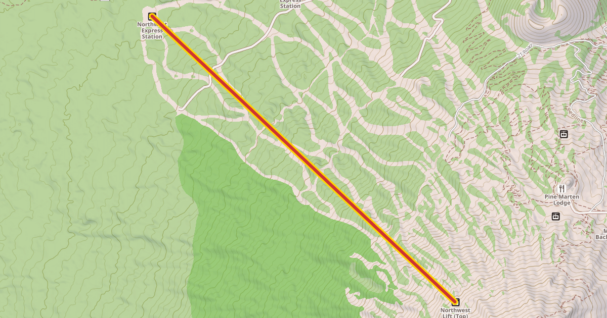 Map preview of Northwest Express