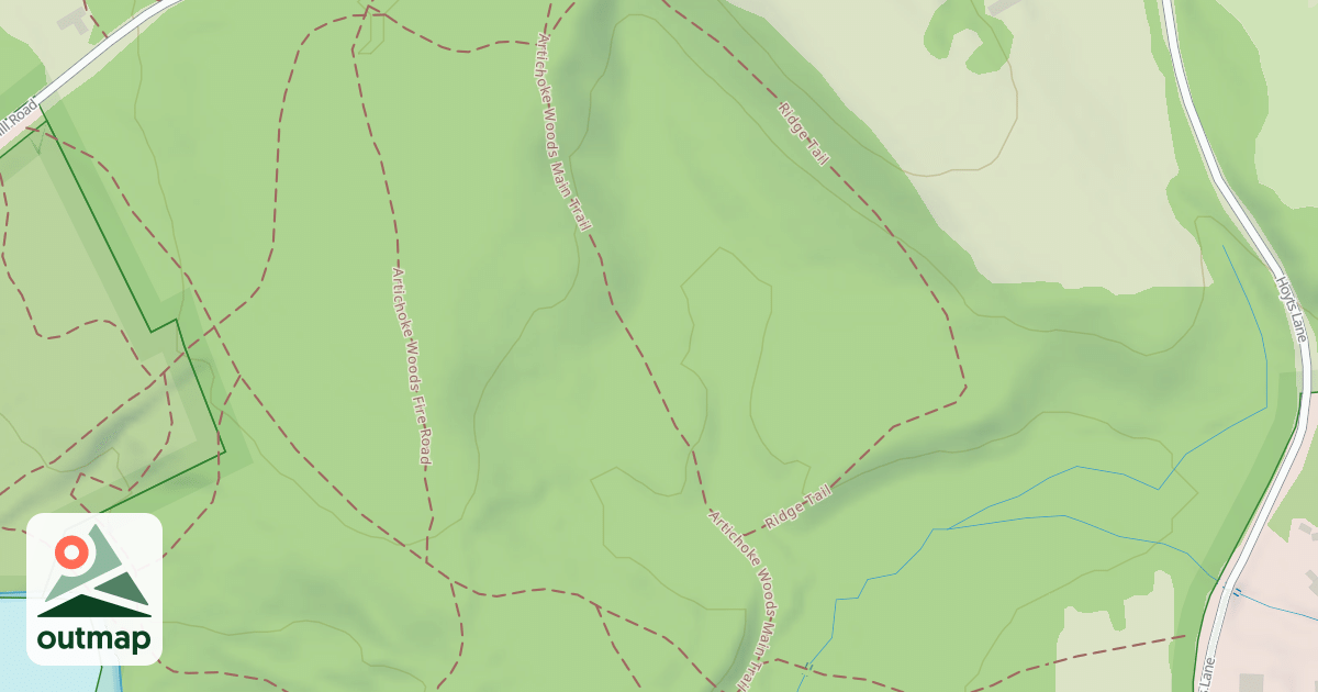 Map of Artichoke Woods Main Trail