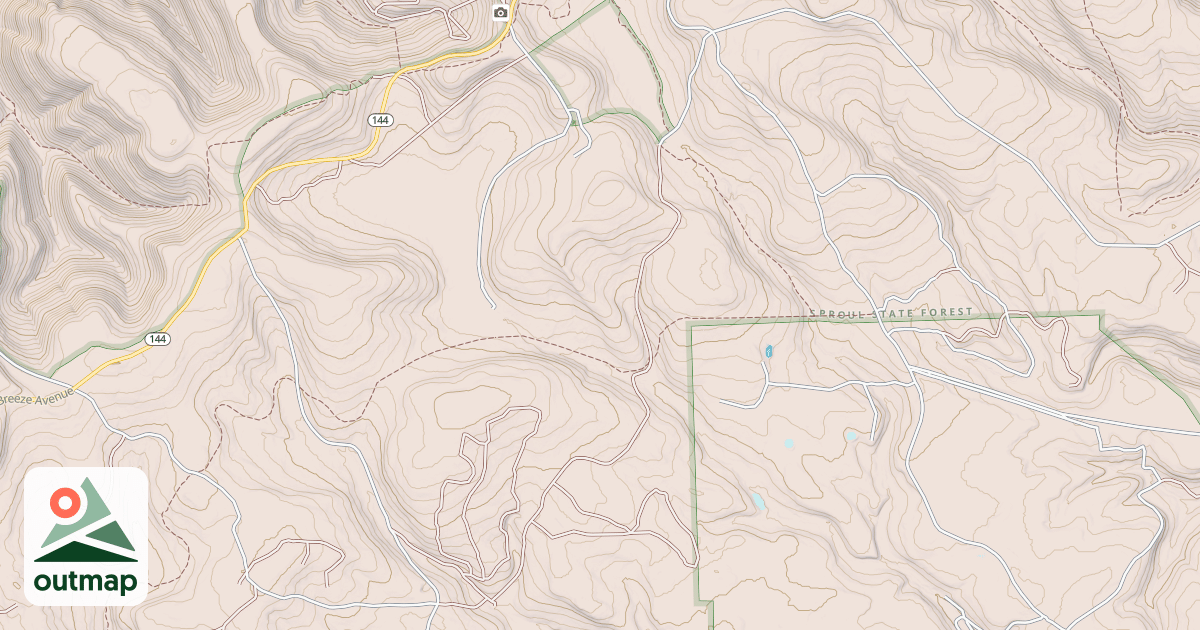 Map of Beech Creek Snowmobile Trails
