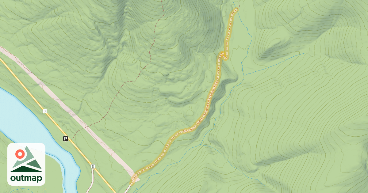 Map of Montée - Mont Vallières-de-Saint-Réal